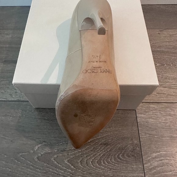 Jimmy Choo Nude Anouk Patent Leather Pump - Picture 6 of 7